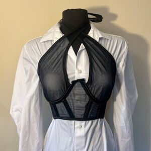 Daisy Corsets mesh halter bustier